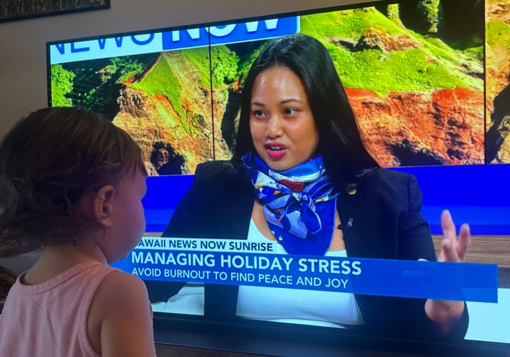 Diana Bejasa interviewed on Hawaii News Now about managing stress and avoiding burnout during the holidays
